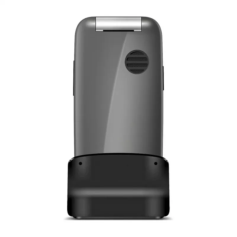 Emporia ONE V200i Telefon z klapką, wyświetlacz 2,31 cala, Dual SIM, przycisk SOS, Space Grey/Silver