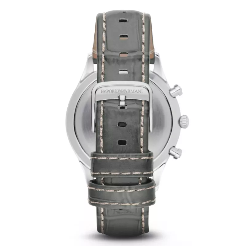 Zegarek męski Emporio Armani AR1861 ze stali nierdzewnej, chronograf, 43 mm