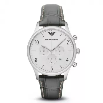 Zegarek męski Emporio Armani AR1861 ze stali nierdzewnej, chronograf, 43 mm