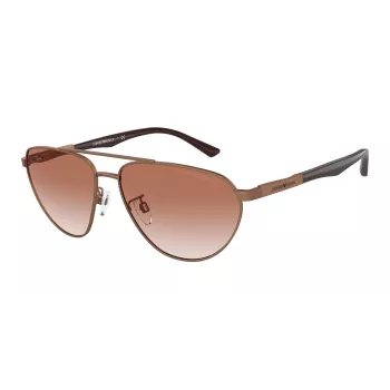 EMPORIO ARMANI EA2125-300413 Męskie okulary przeciwsłoneczne prostokątne - matowa czarna oprawka, soczewki gradientowe szare