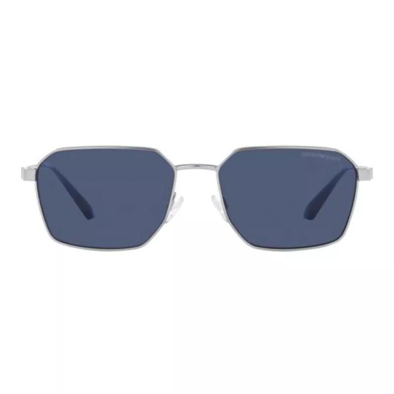 EMPORIO ARMANI EA2140-304580 Okulary przeciwsłoneczne męskie Matowa czerń Szary Prostokątne