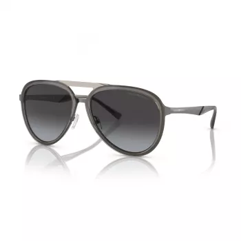 EMPORIO ARMANI EA2145-33578G Okulary przeciwsłoneczne męskie Metalowa oprawka Matowa czerń Szare soczewki gradientowe 59mm