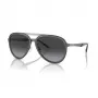 EMPORIO ARMANI EA2145-33578G Okulary przeciwsłoneczne męskie Metalowa oprawka Matowa czerń Szare soczewki gradientowe 59mm