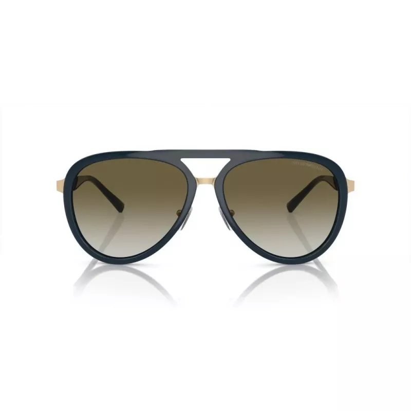 EMPORIO ARMANI EA2145-33598E Męskie okulary przeciwsłoneczne kwadratowe matowa czerń ciemny szary 59mm