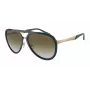 EMPORIO ARMANI EA2145-33598E Męskie okulary przeciwsłoneczne kwadratowe matowa czerń ciemny szary 59mm