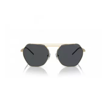 Okulary przeciwsłoneczne EMPORIO ARMANI EA2148-301387 dla mężczyzn, matowa czarna oprawka, ciemnoszare szkła, 56 mm