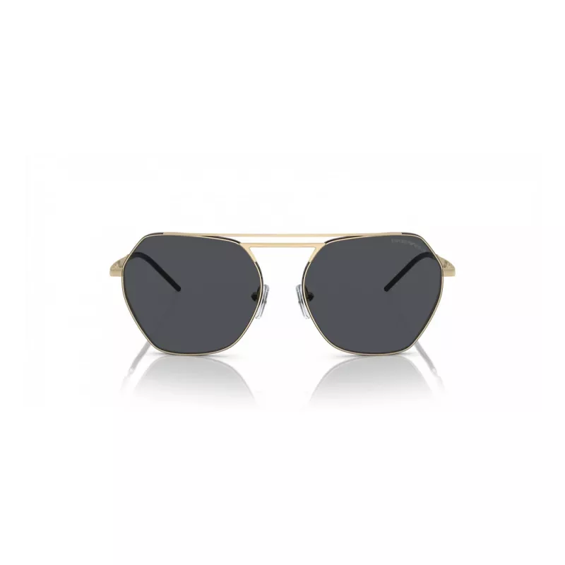 Okulary przeciwsłoneczne EMPORIO ARMANI EA2148-301387 dla mężczyzn, matowa czarna oprawka, ciemnoszare szkła, 56 mm