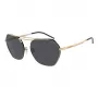 Okulary przeciwsłoneczne EMPORIO ARMANI EA2148-301387 dla mężczyzn, matowa czarna oprawka, ciemnoszare szkła, 56 mm