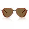 Okulary przeciwsłoneczne EMPORIO ARMANI EA2163-3001OR dla mężczyzn - Błyszcząca czarna oprawka, ciemnoszare szkła, 56 mm
