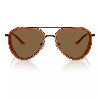 Okulary przeciwsłoneczne EMPORIO ARMANI EA2163-3001OR dla mężczyzn - Błyszcząca czarna oprawka, ciemnoszare szkła, 56 mm