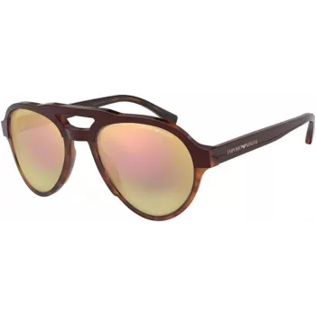 EMPORIO ARMANI EA4128F57494Z Męskie okulary przeciwsłoneczne prostokątne, matowa czarna oprawka, szare szkła 54/21/140 mm