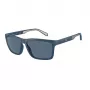EMPORIO ARMANI EA4219-576380 Męskie okulary przeciwsłoneczne prostokątne - matowa czarna oprawka, szare soczewki, 57mm