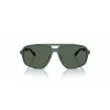 EMPORIO ARMANI EA4236U619071 Okulary przeciwsłoneczne męskie - Matowa czarna oprawka w stylu pilotki, kwadratowy kształt, ciemnoszare soczewki, 59mm
