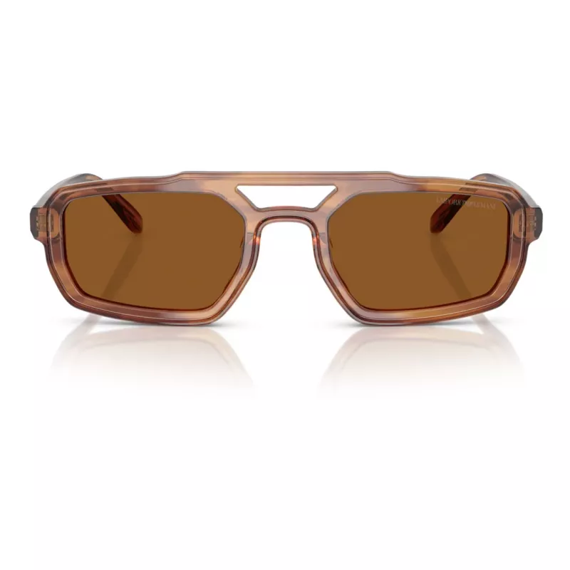 Okulary przeciwsłoneczne EMPORIO ARMANI EA4240U620373 dla mężczyzn - matowa czarna oprawka, ciemnoszare szkła, 53mm