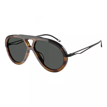 EMPORIO ARMANI EA4242U 621287 Okulary przeciwsłoneczne męskie Matowa czerń Szary 56mm