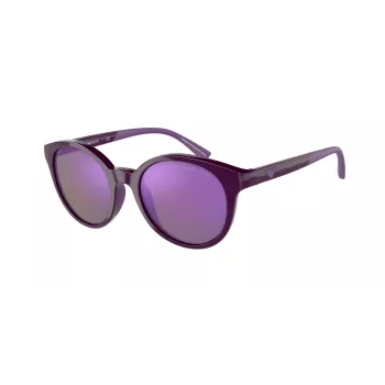 Okulary przeciwsłoneczne EMPORIO ARMANI dla kobiet EA4185-51154V przezroczysta szara oprawka, szare soczewki gradientowe 47/18/125 mm