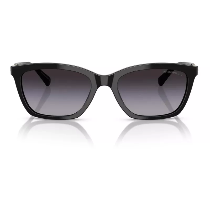 Okulary przeciwsłoneczne EMPORIO ARMANI dla kobiet EA4238F50178G - Czarna oprawka acetatowa, szare soczewki gradientowe 54mm