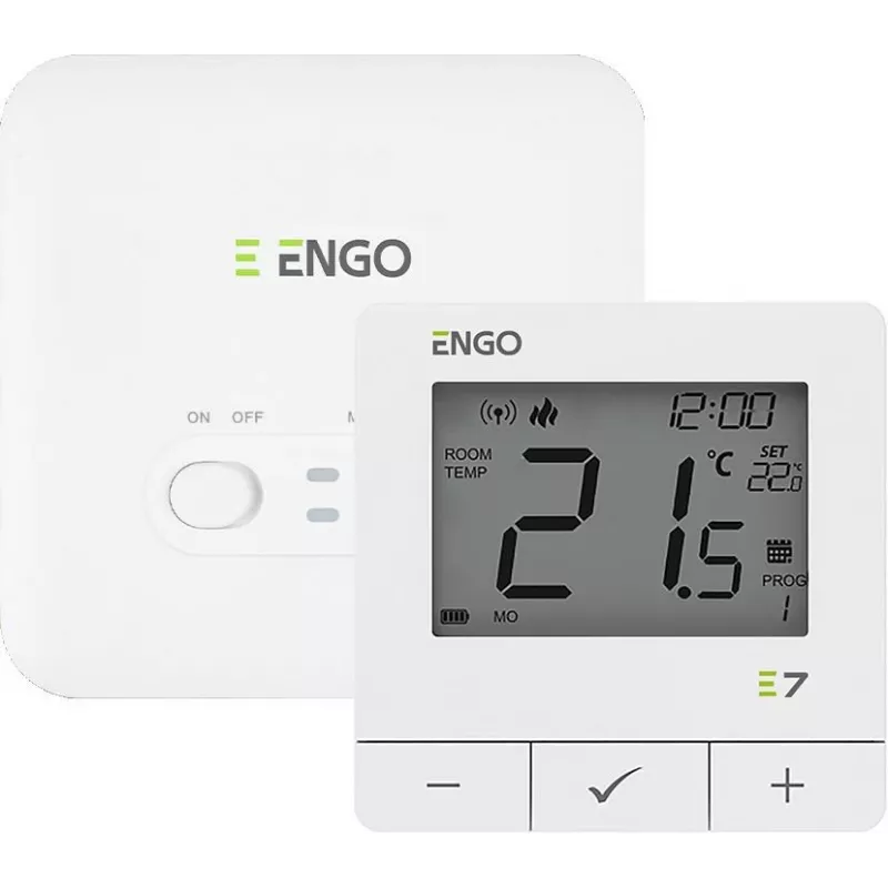 ENGO Controls E7-RFW Bezprzewodowy Termostat, Biały