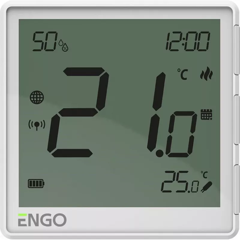 ENGO Controls EONE-BATW Biały ZigBee Bezprzewodowy Termostat Pokojowy