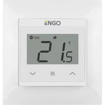 ENGO E55-W Cyfrowy termostat pokojowy do ogrzewania podłogowego, biały
