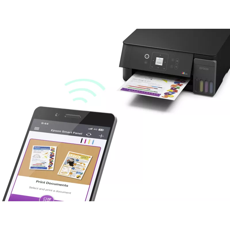Epson EcoTank L3360 atramentowa kolorowa drukarka wielofunkcyjna (A4, Wi-Fi, czarna)