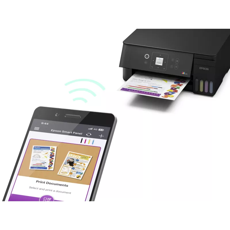 Epson EcoTank L3362 kolorowe wielofunkcyjne urządzenie atramentowe (A4, Wi-Fi, czarny)