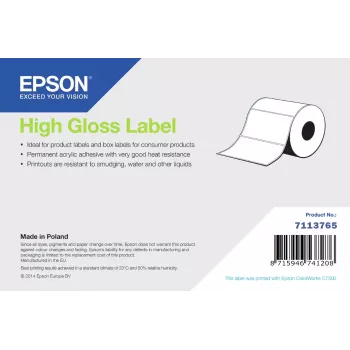 Epson High Gloss Label Roll, 105 x 210 mm, 273 Labels, White