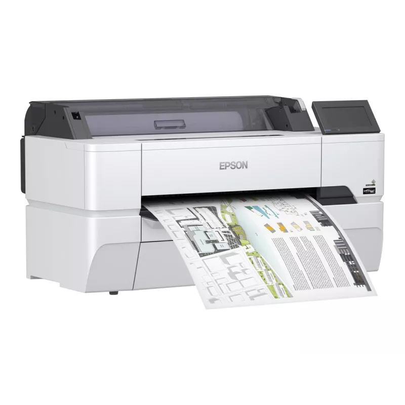 Epson SureColor SC-T3405N Wielkoformatowa Drukarka - 24 cale, Kolorowa, Atramentowa, Rolka A1, 2400 x 1200 dpi, Gigabit LAN, Wi-Fi, USB 3.0, Bez Podstawy