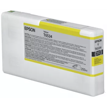 Epson T653400 Żółty Tusz (200 ml, Pigment, UltraChrome HDR) do Stylus Pro 4900/7890/7900/9890/9900
