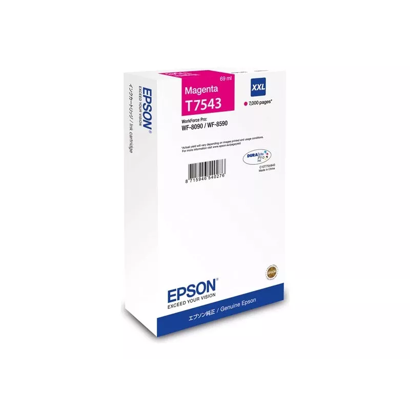 Epson T7543 XXL magenta tusz atramentowy (69 ml) – oryginalny do WorkForce Pro 8090/8590
