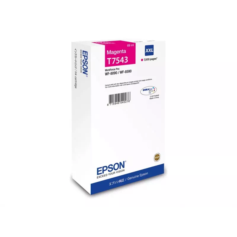 Epson T7543 XXL magenta tusz atramentowy (69 ml) – oryginalny do WorkForce Pro 8090/8590