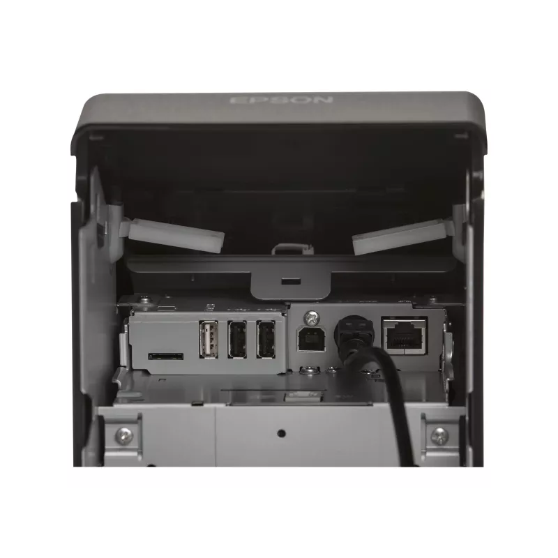 Epson TM m30II-S (012A0) Drukarka paragonowa - Termiczna liniowa - Rolka (79,5 mm) - 203 x 203 dpi - Do 250 mm/s - USB 2.0, LAN, USB 2.0 Host, Lightning - Automatyczne obcinanie - Czarny