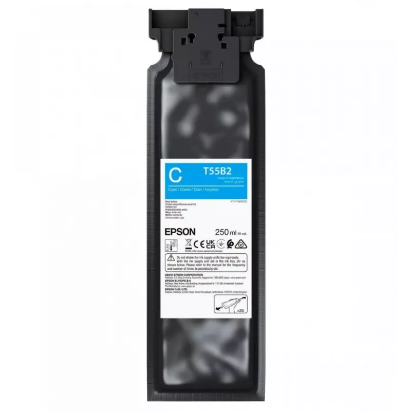 Epson UltraChrome DG2 T55B200 Cyan Ink Cartridge (250ml)