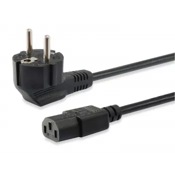 Equip 112121 - 3 m - Schuko Type F do IEC C13 Power Cable - H05VV-F3G - 250 V - 10 A - Czarny