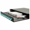 Equip 12-Port Fiber Optic Splice Box, LC Duplex, OM3, 1U, Wyposażony, Czarny