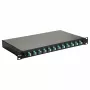 Equip 12-Port Fiber Optic Splice Box, LC Duplex, OM3, 1U, Wyposażony, Czarny