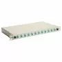Equip 12-Port Fiber Optic Splice Box, LC Duplex, OM3, 1U, Wyposażony, Szary