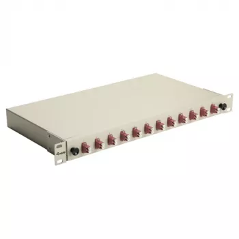 Equip 12-Port Skrzynka spawowa światłowodowa, LC Duplex, OM4, 1U, wyposażona, Szary
