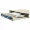 Equip 12-Portowa LC Duplex OS2 Światłowodowa Puszka Złączowa, 1U Do Montażu w Szafie Rack, Szary