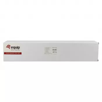 Equip 19-calowy panel zarządzania kablami, 5 plastikowych pierścieni, stal, 1U, czarny (RAL 9005)