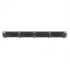 Equip 19-calowy panel zarządzania kablami, 5 plastikowych pierścieni, stal, 1U, czarny (RAL 9005)