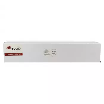 Equip 19-calowy panel do zarządzania kablami z 5 plastikowymi pierścieniami, stalowy, 1U, RAL7035