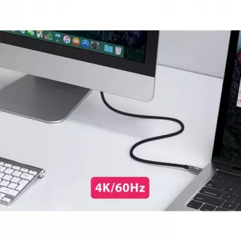 EQUIP 578203 USB-C do USB-C aktywny kabel optyczny 7,5 m 4K@60Hz 10Gbps PD 60W Czarny