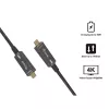 EQUIP 578203 USB-C do USB-C aktywny kabel optyczny 7,5 m 4K@60Hz 10Gbps PD 60W Czarny
