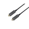 EQUIP 578203 USB-C do USB-C aktywny kabel optyczny 7,5 m 4K@60Hz 10Gbps PD 60W Czarny