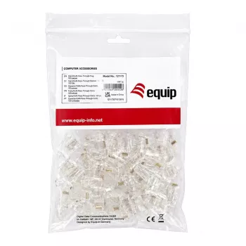 Zestaw złączy Equip Cat6 RJ45 UTP nieekranowanych (100 sztuk) - przezroczysty