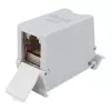 Equip Cat6A ekranowana złączka Keystone 1xRJ45 szyna DIN szara