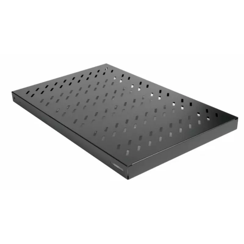 Equip EZVS-19-1-10-B 19 cali 1U Stała Półka Rackowa, Głębokość 1000 mm, Czarna – Stal Heavy-Duty, Nośność 100 kg