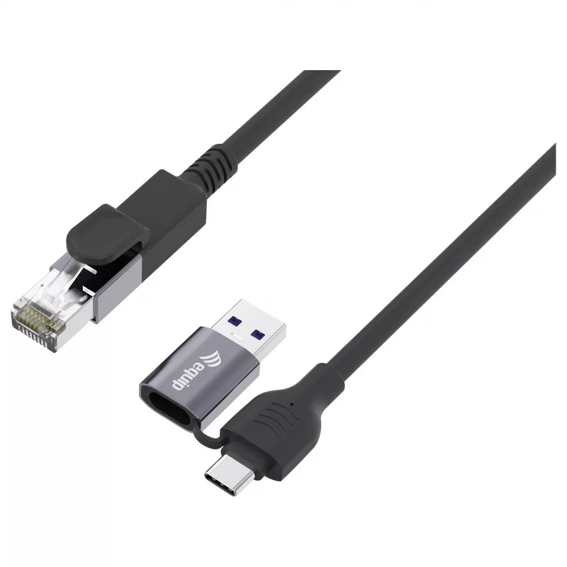 Equip GigaBit USB-C+A do RJ45 Adapter, Czarny