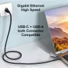 Equip GigaBit USB-C+A do RJ45 Adapter, Czarny